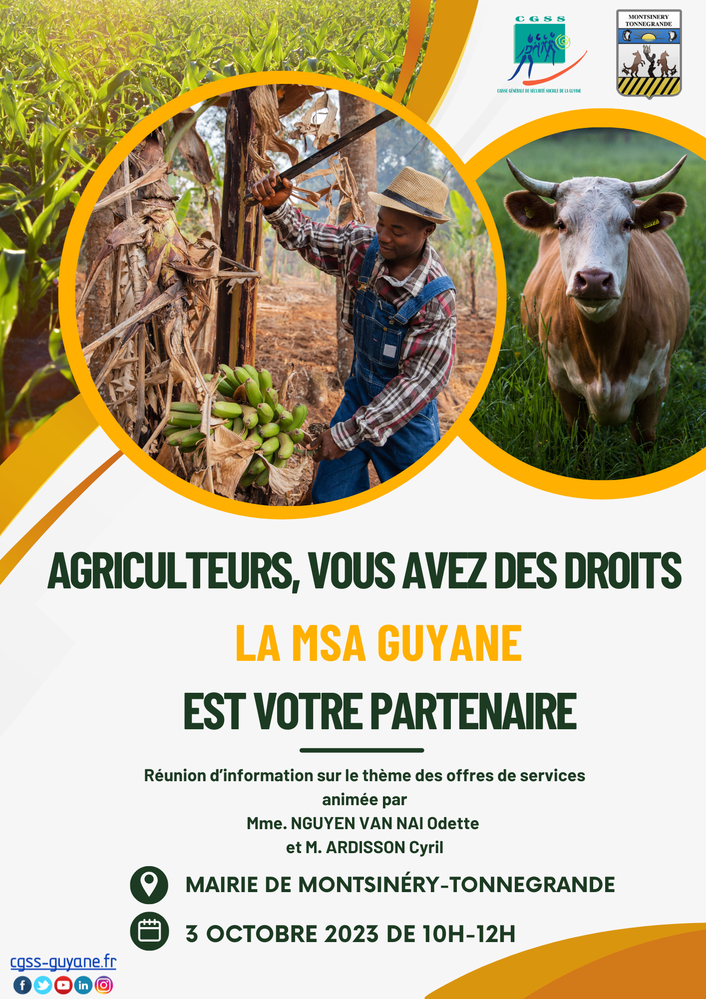 Affiche réunion mal-être agricole